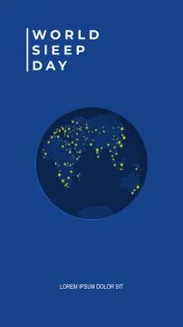 Vector illustration background for World Sleep Day Stock Illustration