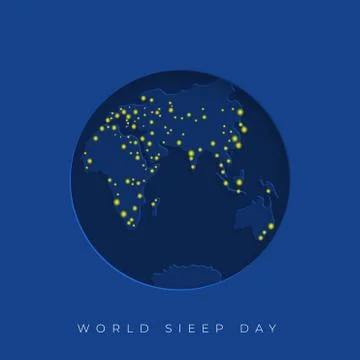 Vector illustration background for World Sleep Day Stock Illustration