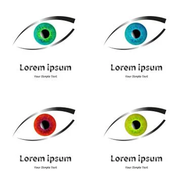 Vector illustration of a badge with the eye Stock Illustration