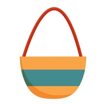 Vector illustration of bag beach accessory isolated on white background in ca Stock Illustration