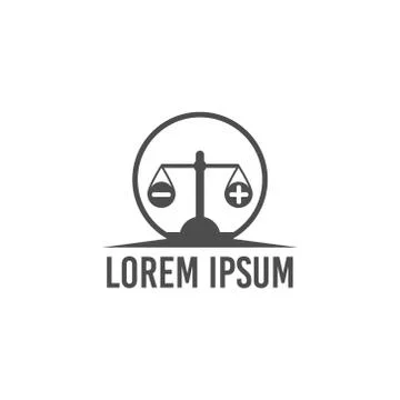 Vector illustration balance plus and minus icon logo design Stock Illustration