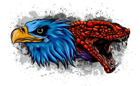 Vector illustration of bald eagle head. Can be used as mascot. Stock Illustration