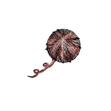 Vector illustration of a ball of red thread, home hobby Stock Illustration