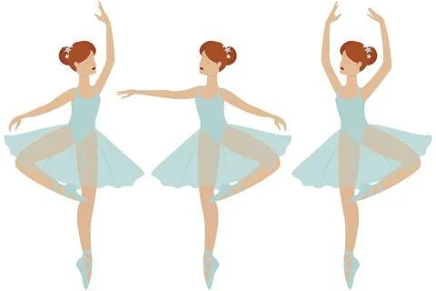 Vector illustration of ballerinas in Nutcracker ballet Stock Illustration