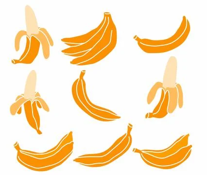 Vector illustration of bananas Illustrazione stock