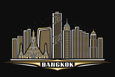 Vector illustration of Bangkok Ilustración de archivo