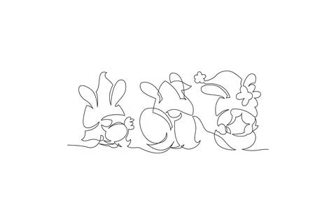 Vector illustration banner design cute gnomes with eggs for Easter and spring Stock Illustration
