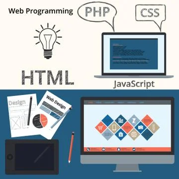 Vector illustration banner web design Illustrazione stock