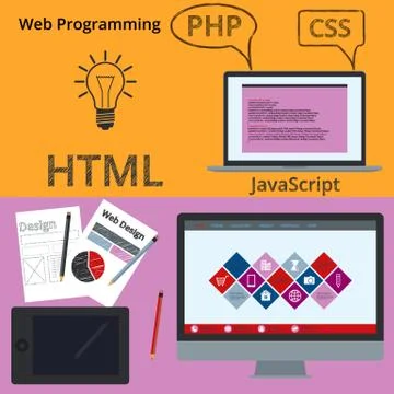 Vector illustration banner web design Stock Illustration