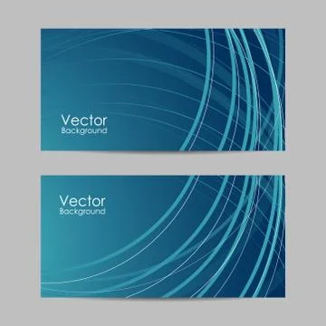 Vector illustration of banners with abstract waves Stock Illustration
