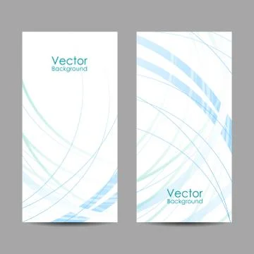 Vector illustration of banners with abstract waves Stock Illustration