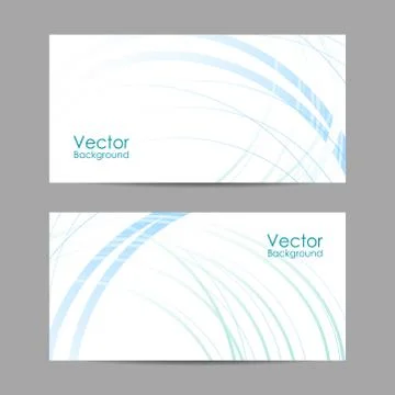 Vector illustration of banners with abstract waves Stock Illustration