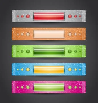 Vector illustration with banners. Illustrazione stock