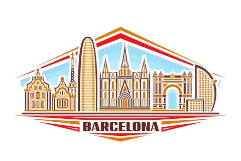 Vector illustration of Barcelona Illustrazione stock
