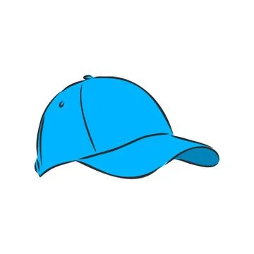 Vector illustration of baseball cap , cap, vector sketch illustration Stock Illustration