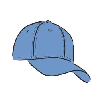 Vector illustration of baseball cap , cap, vector sketch illustration Stock Illustration
