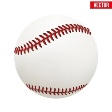 Vector illustration of baseball leather ball Stock Illustration