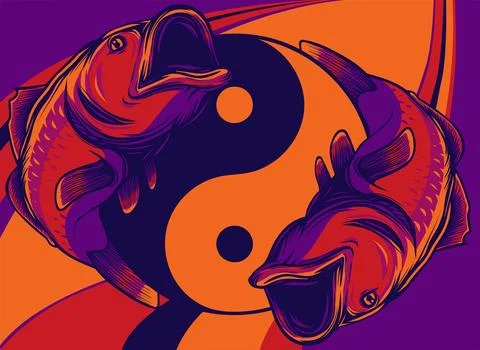 Vector illustration of bass fish in colored background Stock Illustration