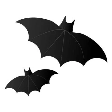 Vector illustration of a bat in a flat style Stock Illustration