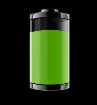 Vector illustration with battery. Stock Illustration