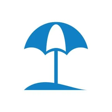 Vector illustration Beach Umbrella Red and White. The symbol of a holiday by Stock Illustration