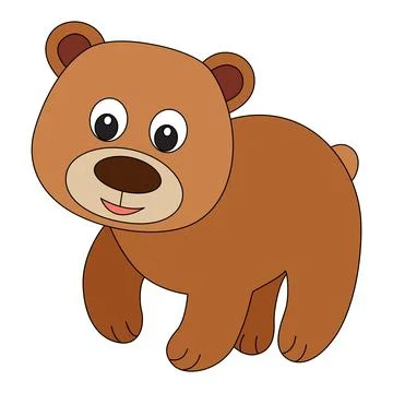 Vector illustration a bear is doing the smiling Stock Illustration