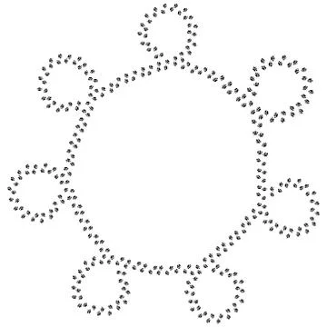 Vector illustration of a bear paw with claws. Hand drawn traces of paws. Dood Stock Illustration