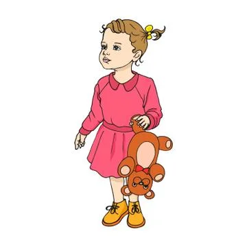 Vector illustration of a beautiful child Stock Illustration