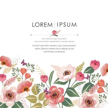 Vector illustration of a beautiful floral frame Stock Illustration