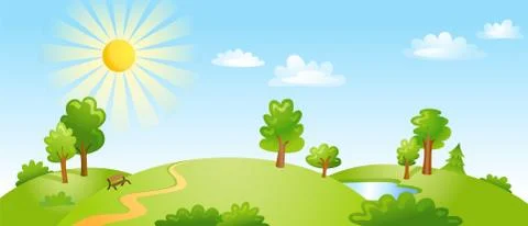 Vector illustration of beautiful landscape Stock-Illustration