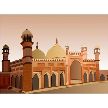 Vector Illustration of Beautiful Mosque Stock Illustration
