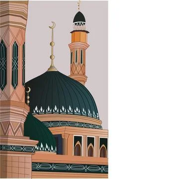 Vector Illustration of Beautiful Mosque Stock Illustration