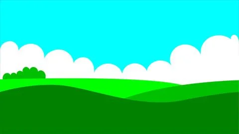 Vector illustration of beautiful summer fields landscape イラスト素材