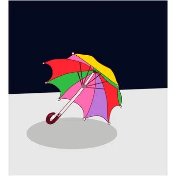 Vector Illustration of Beautiful Umbrella Stock Illustration