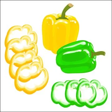 Vector illustration of bell pepper Stock Illustration