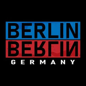 Vector illustration Berlin, Germany. Typography, t-shirt graphics, print, poster Illustrazione stock