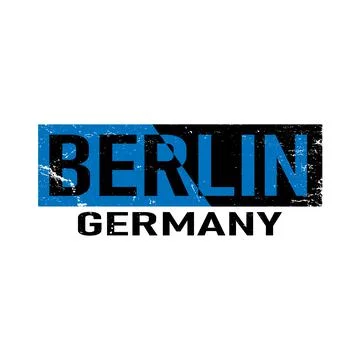 Vector illustration Berlin, Germany. Typography, t-shirt graphics, print, poster Stock Illustration