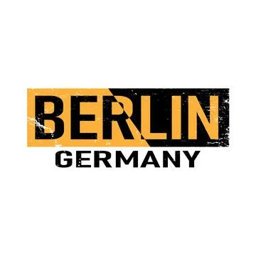 Vector illustration Berlin, Germany. Typography, t-shirt graphics, print, poster Stock Illustration