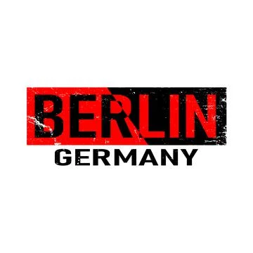 Vector illustration Berlin, Germany. Typography, t-shirt graphics, print, poster Stock Illustration