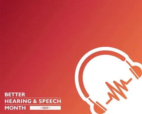 Vector Illustration of Better Hearing and Speech Month observed in May. Stock Illustration