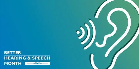 Vector Illustration of Better Hearing and Speech Month observed in May. Stock Illustration