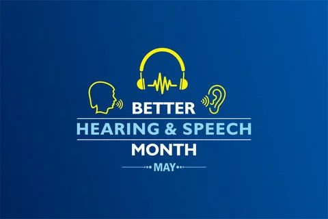 Vector Illustration of Better Hearing and Speech Month observed in May. Stock Illustration