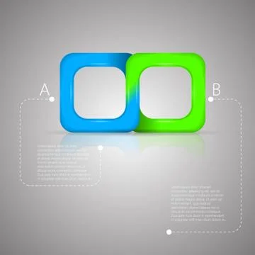 Vector illustration of bicolor Mobius ribbon Stock Illustration