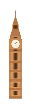 Vector illustration big ben clock symbol of London and United Kingdom Stock-Illustration