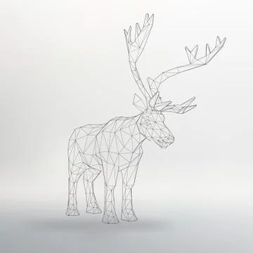 Vector illustration big buck. The structural grid of polygons. Abstract Creative Stock-Illustration