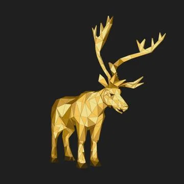 Vector illustration big buck. The structural grid of polygons. Abstract Creative 스톡 일러스트