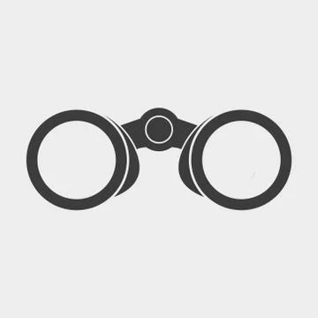 Vector illustration of binocular icon design. Isolated. Stock Illustration