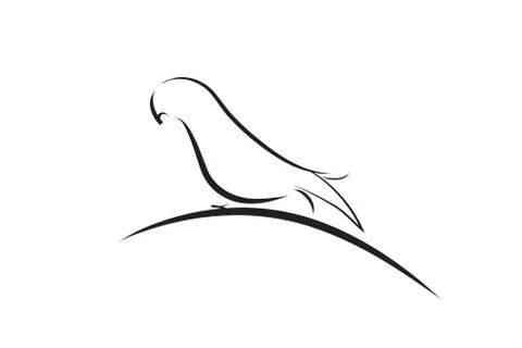 Vector illustration of bird logo. Stock Illustration
