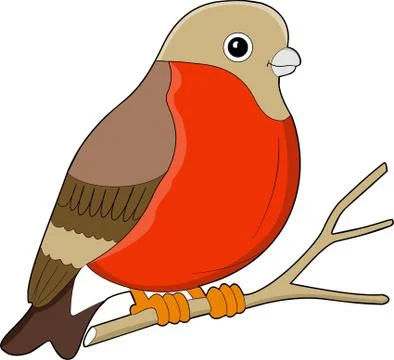 Vector illustration of the bird on white isolated background Stock Illustration