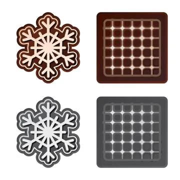Vector illustration of biscuit and bake sign. Collection of biscuit and Stock Illustration